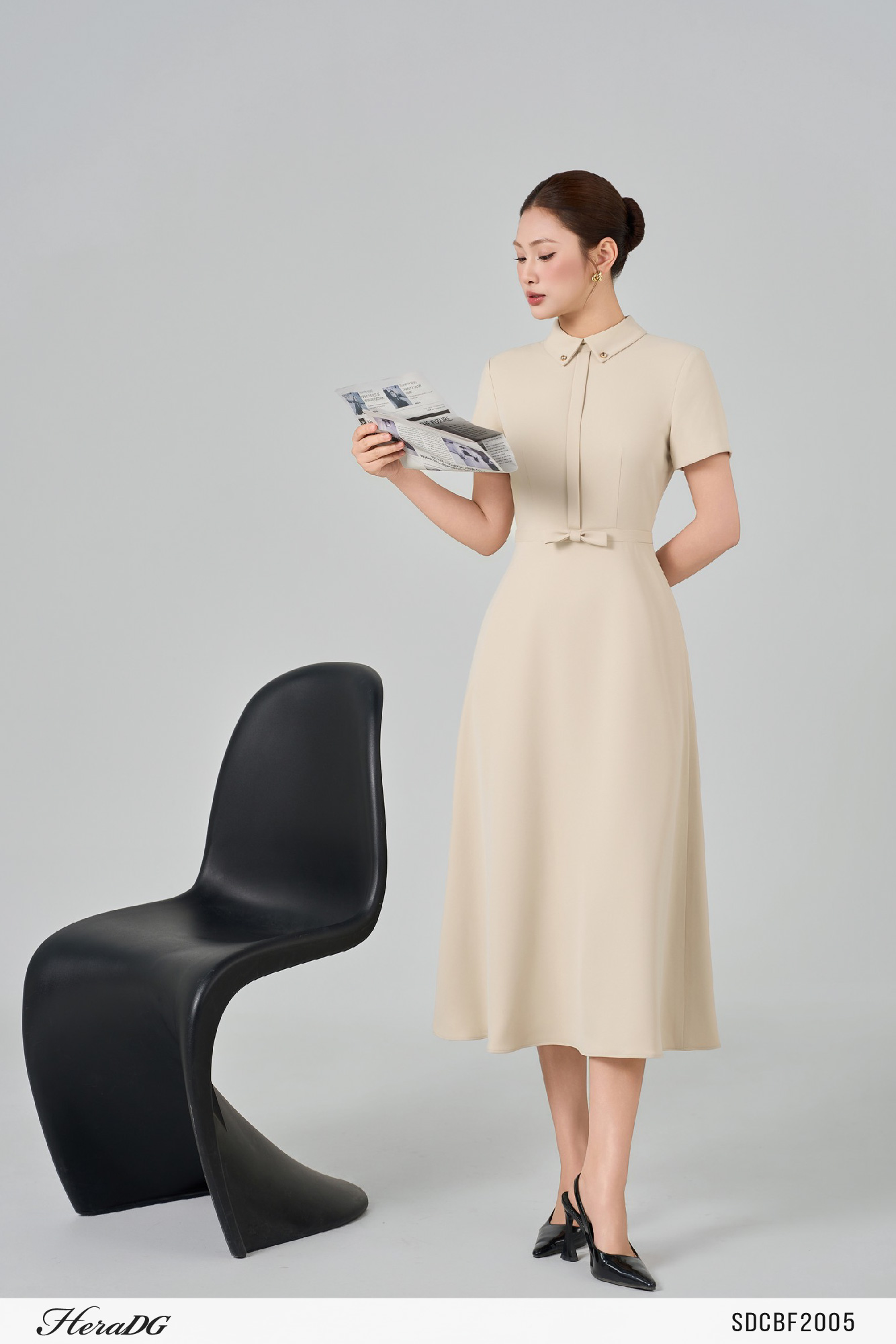 Ảnh của Đầm xoè eo đính nơ